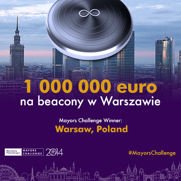 Milion euro na beacony w Warszawie
